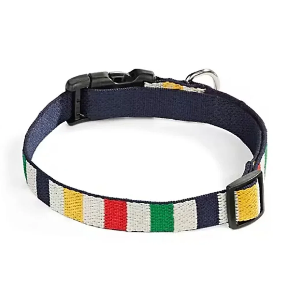 New Hudson Bay Company The Harry Barker Collection Stripes Dog Collar Large NWT